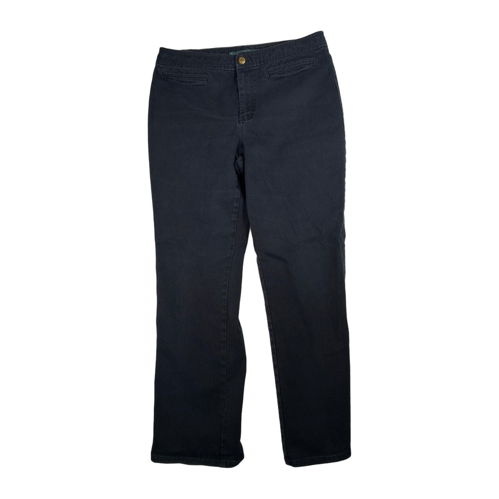 Lauren Jeans Co. Women's Black‎ Cotton Blend Pants Size 12 Casual Everyday
